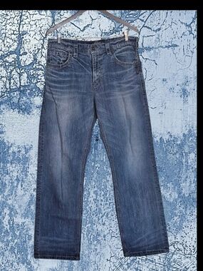 Silver Jeans Men's Straight Dark Blue Wash Jeans